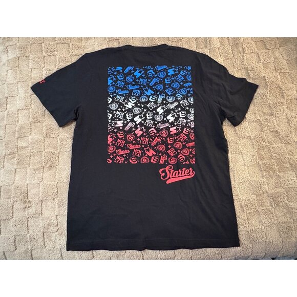 NWT New Starter Mens Sunset Beach Regular-Fit Logo Graphic T-Shirt 100% Cotton L - Picture 11 of 11